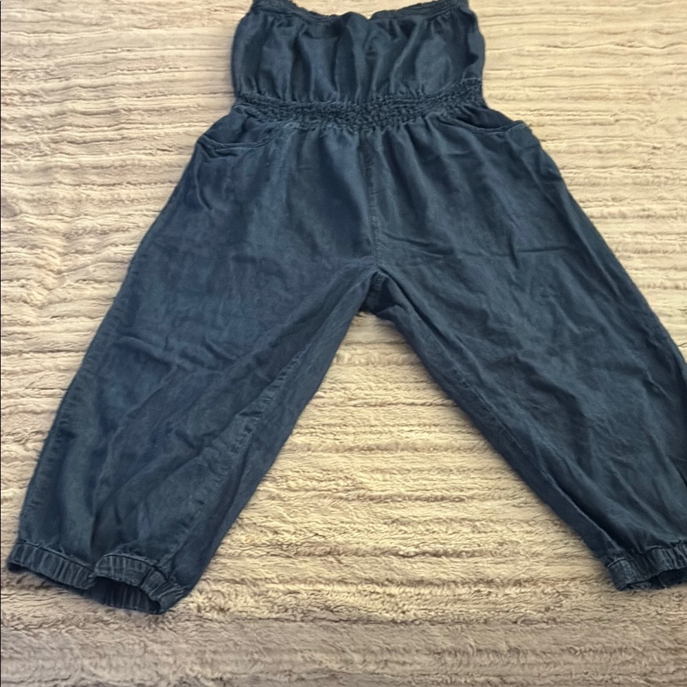 Love Blue Jumpsuit Elastic Waistband Relaxed Fit